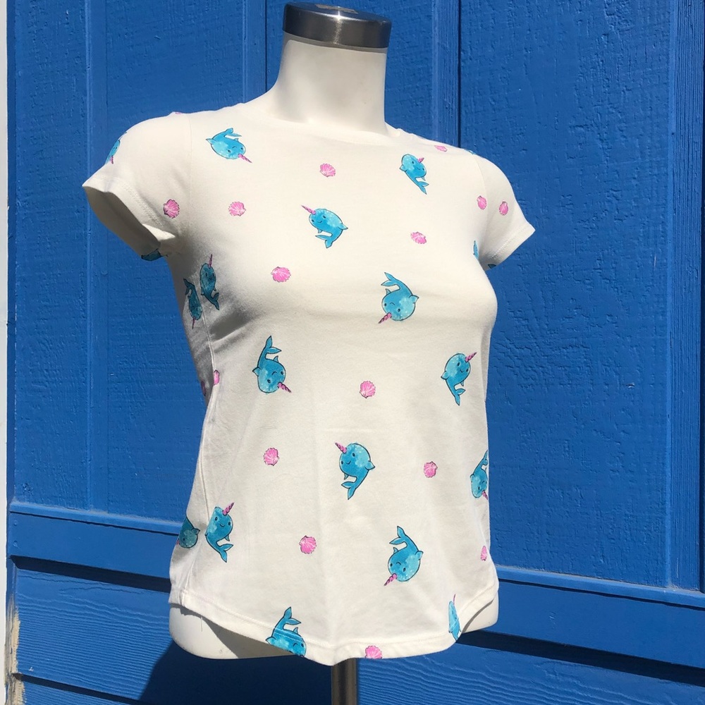 3/$15Happy Narwhal Tee by Justice 🐋